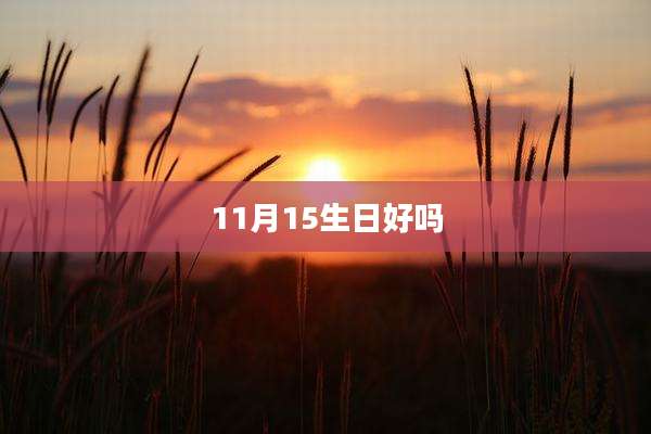 11月15生日好吗