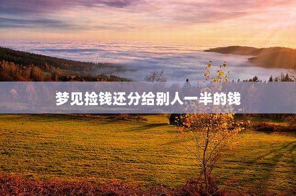 梦见捡钱还分给别人一半的钱