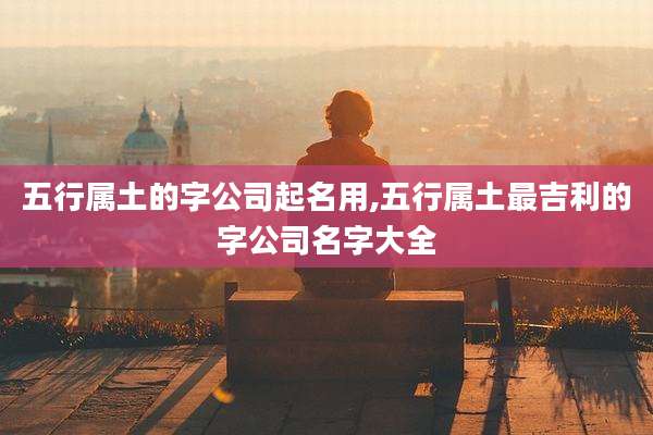 五行属土的字公司起名用,五行属土最吉利的字公司名字大全