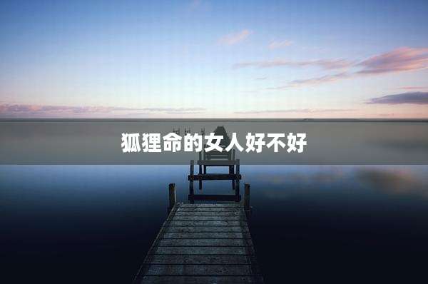 狐狸命的女人好不好