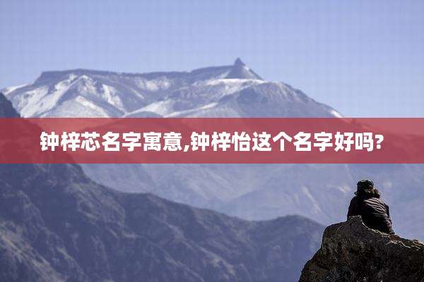 钟梓芯名字寓意,钟梓怡这个名字好吗?