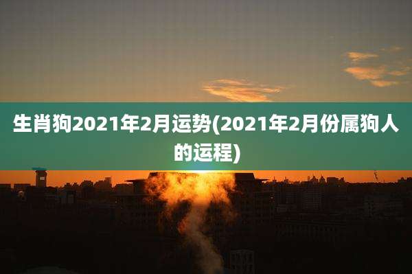 生肖狗2021年2月运势(2021年2月份属狗人的运程)