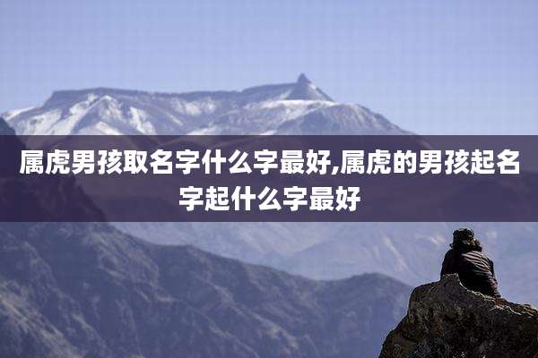 属虎男孩取名字什么字最好,属虎的男孩起名字起什么字最好