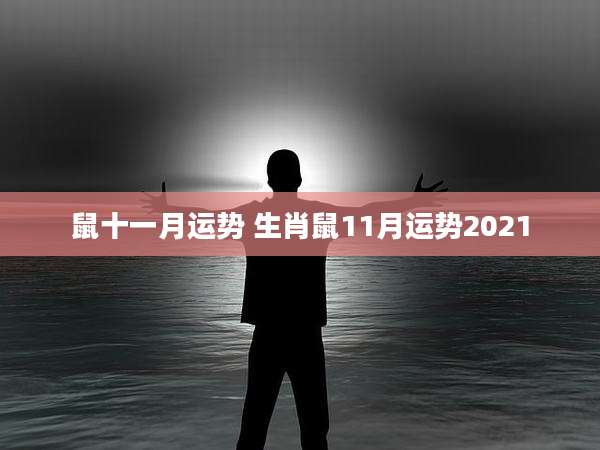 鼠十一月运势 生肖鼠11月运势2021