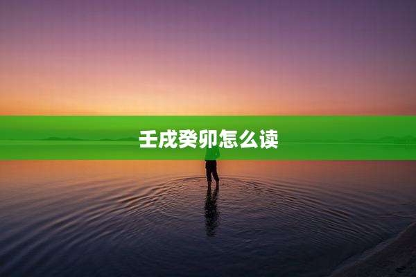 壬戌癸卯怎么读