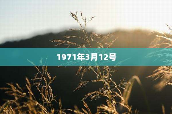 1971年3月12号