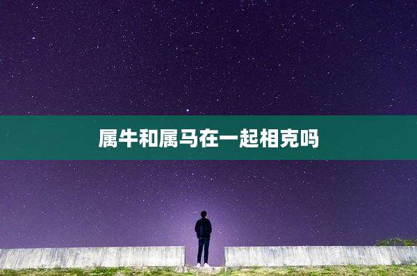 属牛和属马在一起相克吗