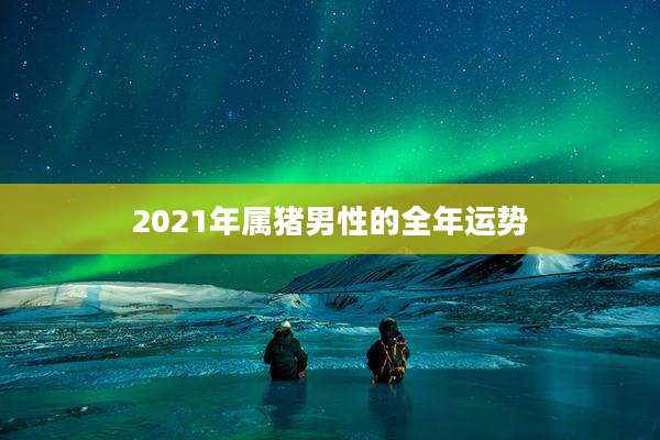2021年属猪男性的全年运势