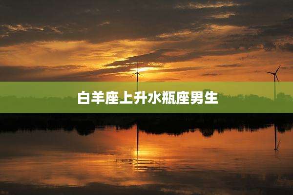 白羊座上升水瓶座男生