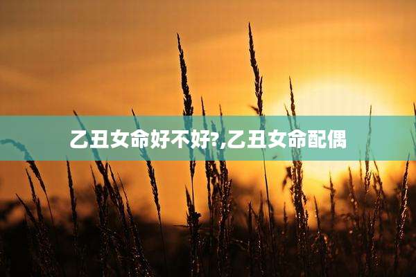 乙丑女命好不好?,乙丑女命配偶