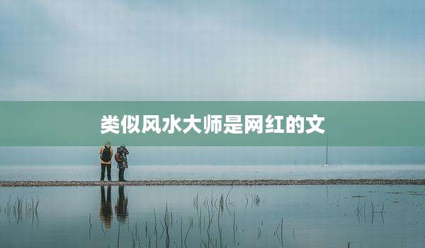 类似风水大师是网红的文