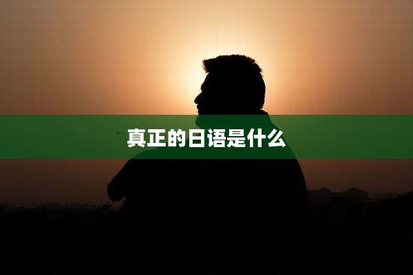真正的日语是什么