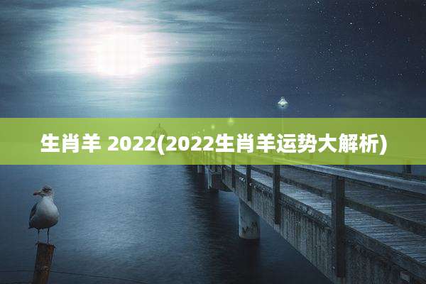 生肖羊 2022(2022生肖羊运势大解析)