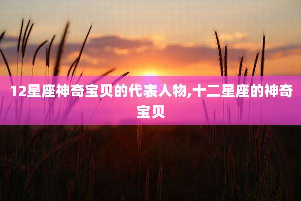 12星座神奇宝贝的代表人物,十二星座的神奇宝贝