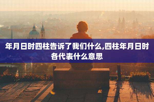年月日时四柱告诉了我们什么,四柱年月日时各代表什么意思