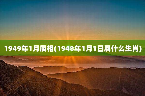 1949年1月属相(1948年1月1日属什么生肖)