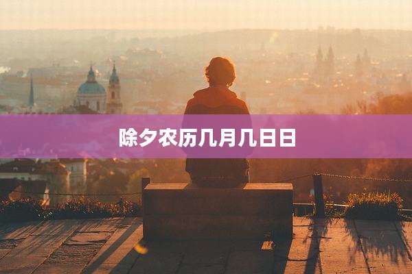 除夕农历几月几日日