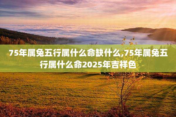 75年属兔五行属什么命缺什么,75年属兔五行属什么命2025年吉祥色