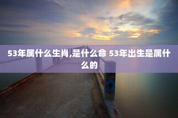 53年属什么生肖,是什么命 53年出生是属什么的