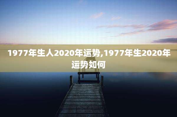 1977年生人2020年运势,1977年生2020年运势如何