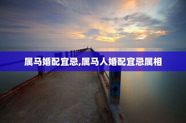 属马婚配宜忌,属马人婚配宜忌属相