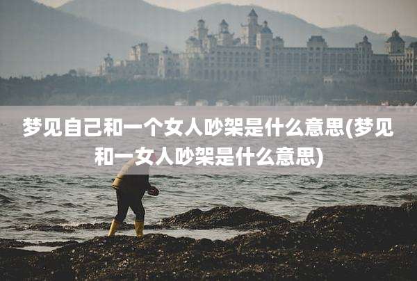 梦见自己和一个女人吵架是什么意思(梦见和一女人吵架是什么意思)
