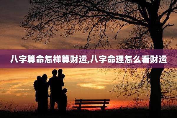 八字算命怎样算财运,八字命理怎么看财运