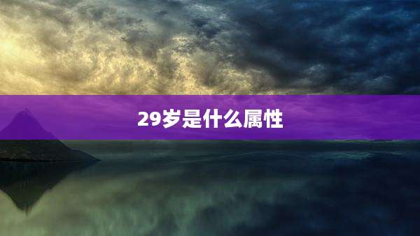 29岁是什么属性