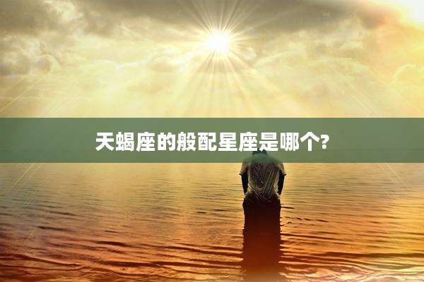 天蝎座的般配星座是哪个?