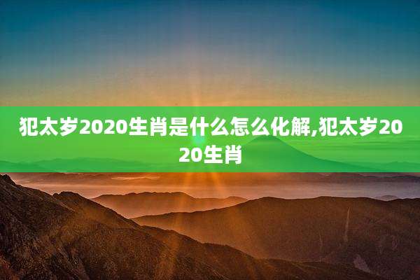 犯太岁2020生肖是什么怎么化解,犯太岁2020生肖