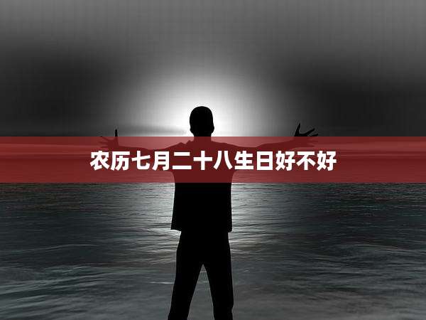 农历七月二十八生日好不好