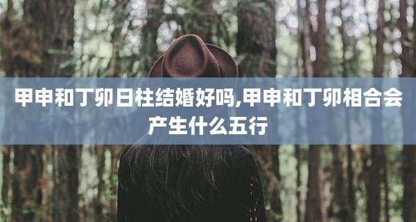 甲申和丁卯日柱结婚好吗,甲申和丁卯相合会产生什么五行