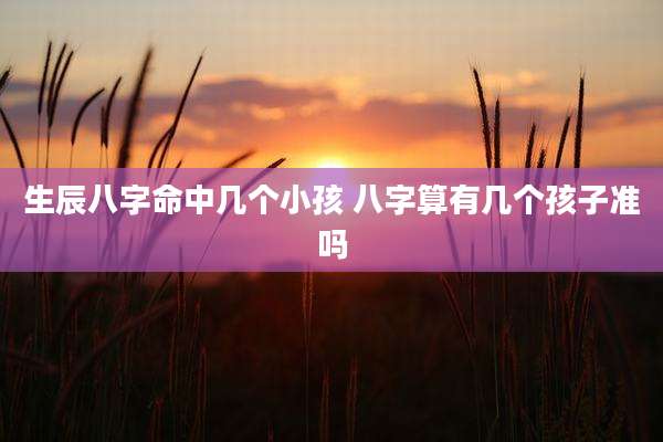 生辰八字命中几个小孩 八字算有几个孩子准吗