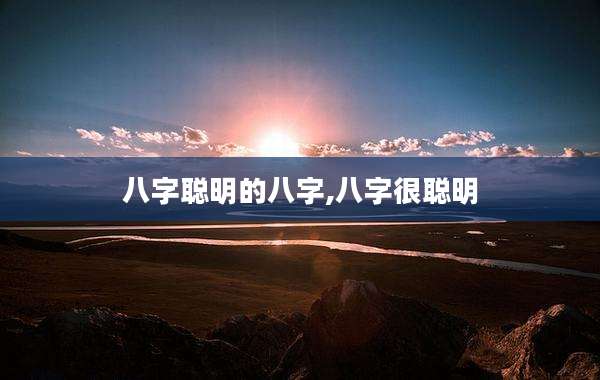 八字聪明的八字,八字很聪明