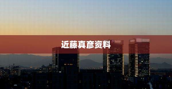 近藤真彦资料