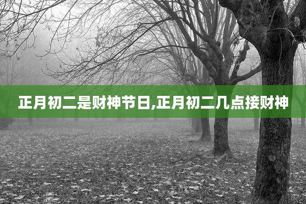 正月初二是财神节日,正月初二几点接财神