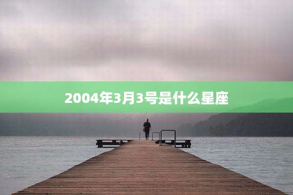 2004年3月3号是什么星座