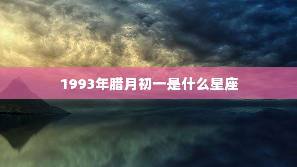 1993年腊月初一是什么星座