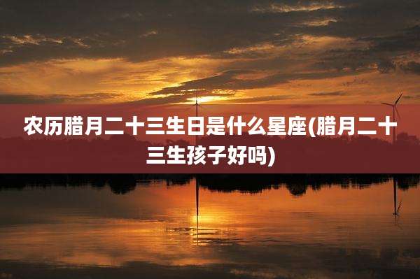 农历腊月二十三生日是什么星座(腊月二十三生孩子好吗)