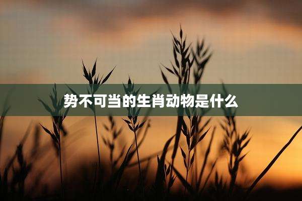 势不可当的生肖动物是什么