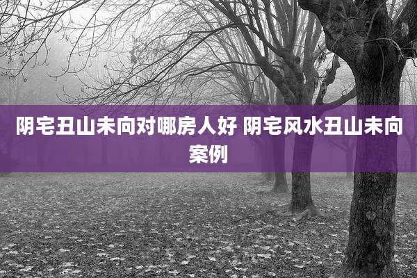 阴宅丑山未向对哪房人好 阴宅风水丑山未向案例