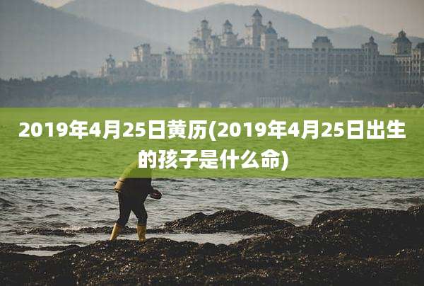 2019年4月25日黄历(2019年4月25日出生的孩子是什么命)
