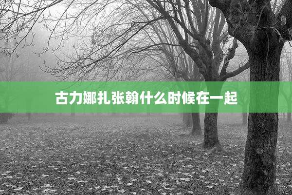 古力娜扎张翰什么时候在一起