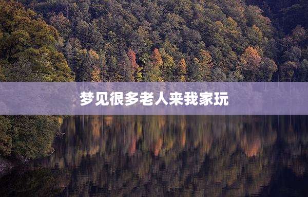梦见很多老人来我家玩