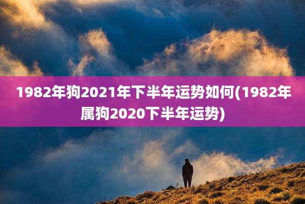 1982年狗2021年下半年运势如何(1982年属狗2020下半年运势)