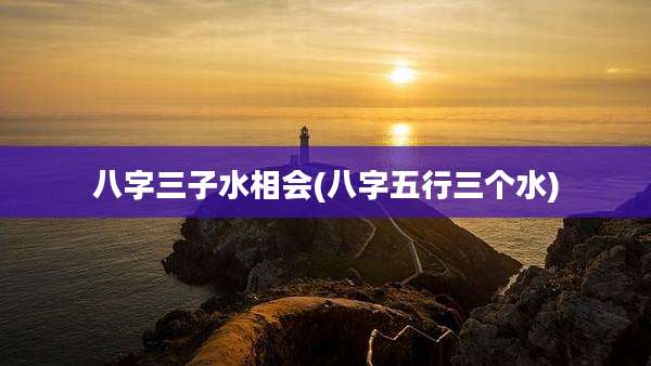 八字三子水相会(八字五行三个水)