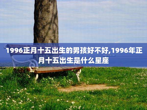 1996正月十五出生的男孩好不好,1996年正月十五出生是什么星座