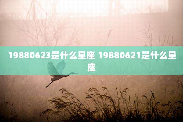 19880623是什么星座 19880621是什么星座