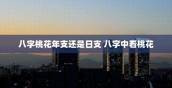 八字桃花年支还是日支 八字中看桃花