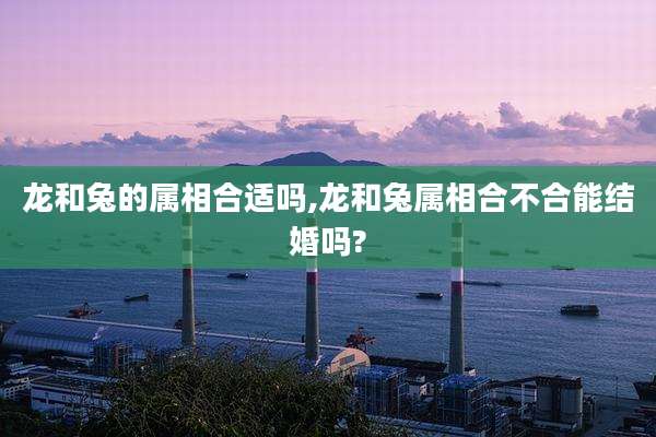 龙和兔的属相合适吗,龙和兔属相合不合能结婚吗?